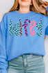 Wavy Checkered Wifey Unisex NuBlend Crew Sweatshirt