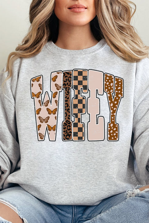 Wifey In The Wild Unisex NuBlend Crew Sweatshirt