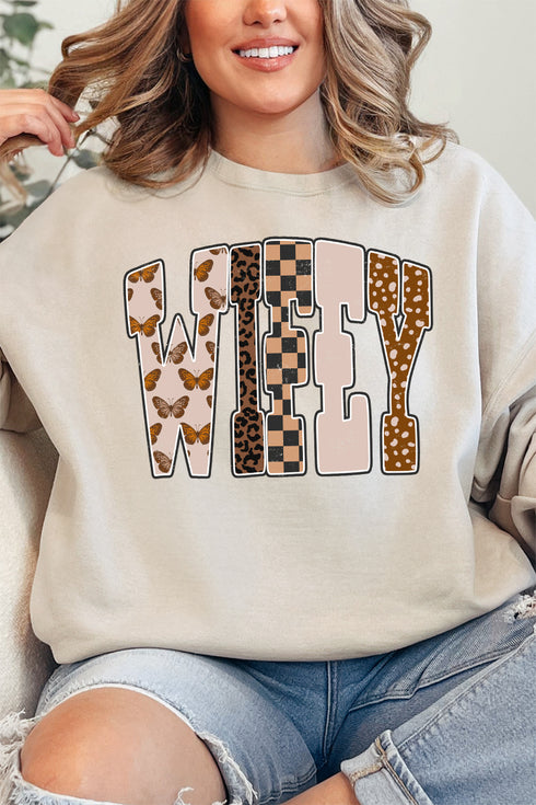 Wifey In The Wild Unisex NuBlend Crew Sweatshirt