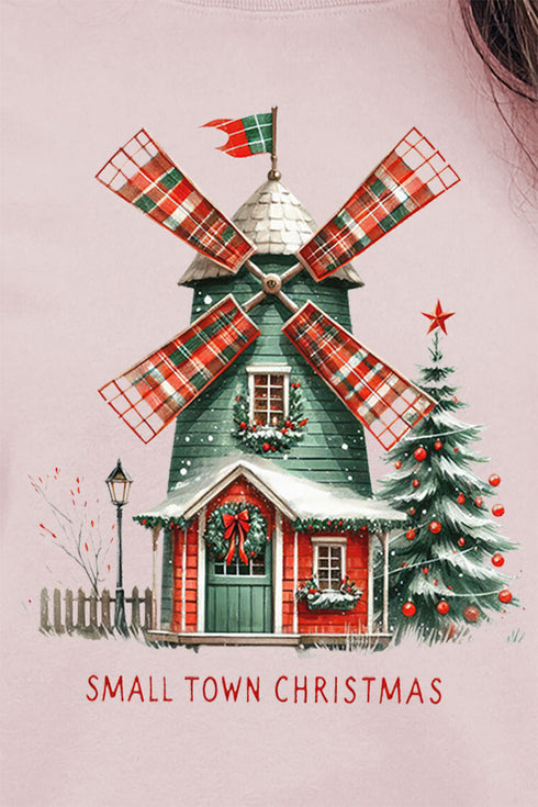 Windmill Small Town Christmas Unisex NuBlend Crew Sweatshirt