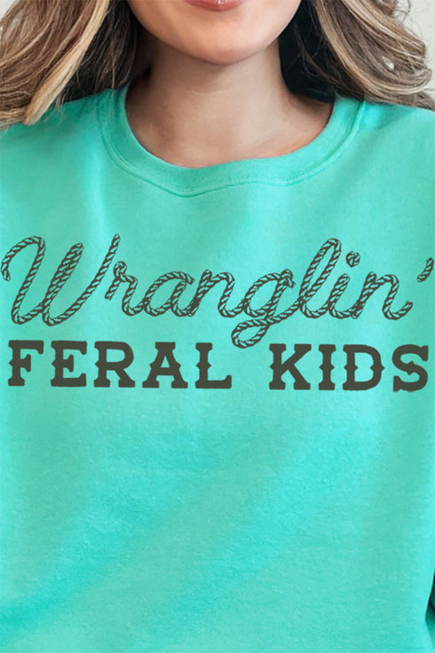 Wranglin' Feral Kids Unisex NuBlend Crew Sweatshirt
