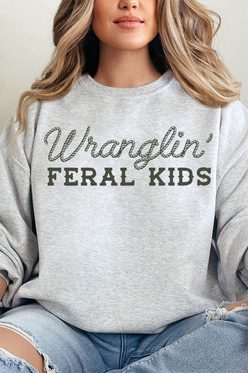 Wranglin' Feral Kids Unisex NuBlend Crew Sweatshirt