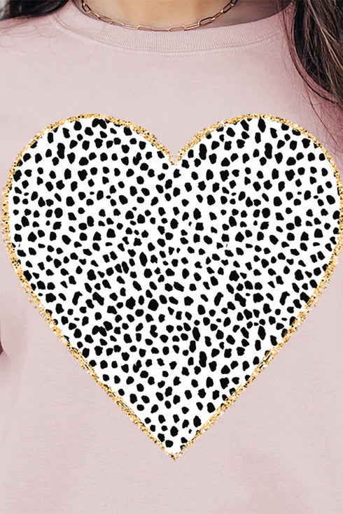 Dalmatian Dot Heart Unisex NuBlend Crew Sweatshirt