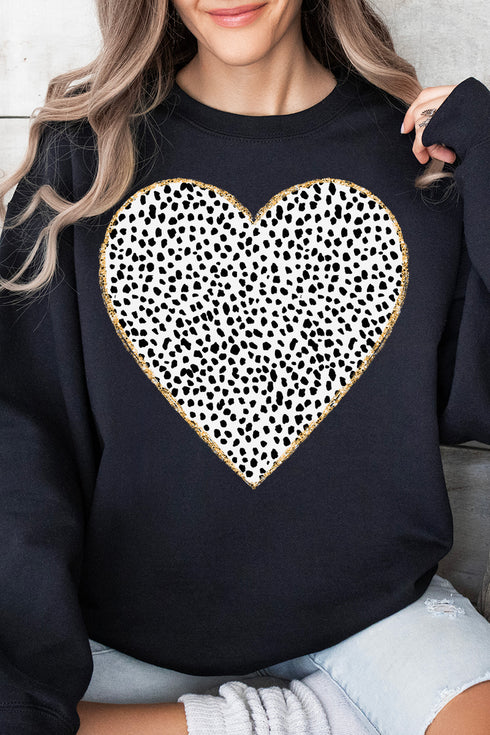Dalmatian Dot Heart Unisex NuBlend Crew Sweatshirt