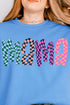 Wavy Checkered Mama Unisex NuBlend Crew Sweatshirt