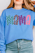 Wavy Checkered Mama Unisex NuBlend Crew Sweatshirt