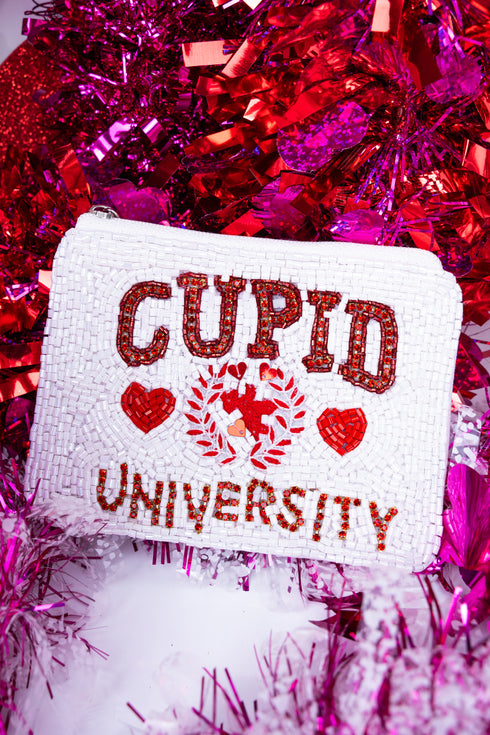 Cupid University Seed Bead Coin Purse
