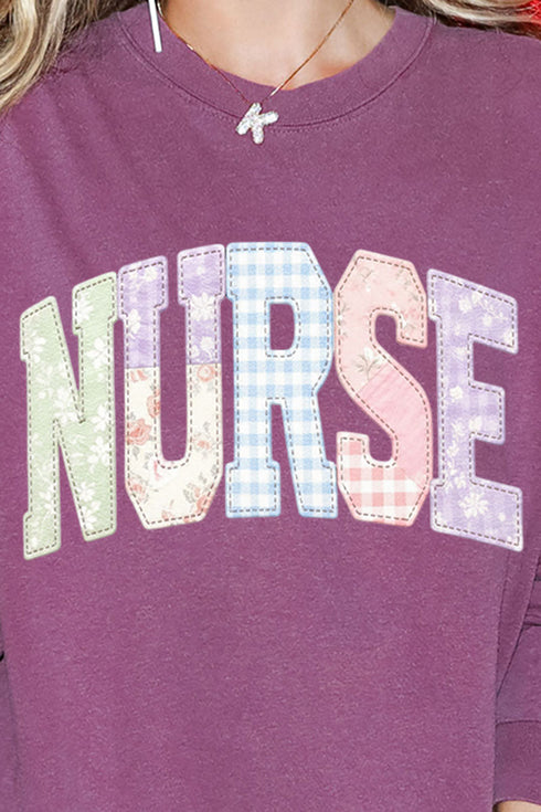 Soft Stitch Nurse Comfort Colors Heavyweight Long T-Shirt