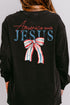 America Needs Jesus Front & Back Design Comfort Colors Heavyweight Long T-Shirt
