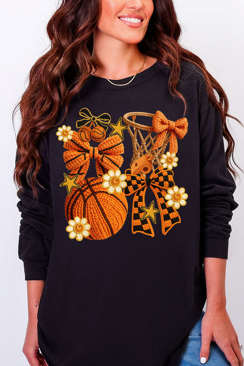 Faux Yarn Shoot For The Hoop Comfort Colors Long Sleeve T-Shirt