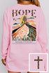 By The Power Of Hope Front & Back Design Comfort Colors Heavyweight Long T-Shirt