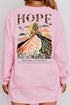 By The Power Of Hope Front & Back Design Comfort Colors Heavyweight Long T-Shirt