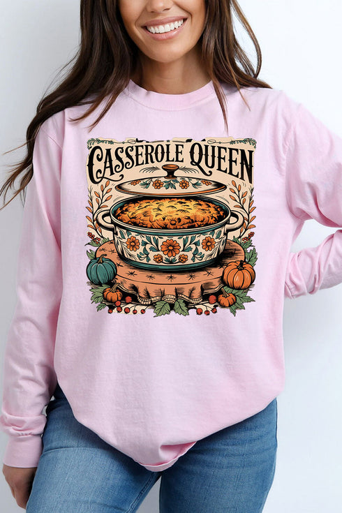 Casserole Queen Comfort Colors Heavyweight Long Sleeve T-Shirt