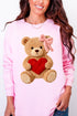 Cozy Heart Cub Faux Yarn Comfort Colors Heavyweight Long Sleeve T-Shirt