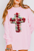 Faux Yarn Cross Comfort Colors Heavyweight Long Sleeve T-Shirt