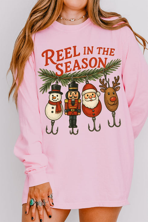 Reel In The Season Comfort Colors Heavyweight Long Sleeve T-Shirt