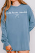 White Make Heaven Crowded Coquette Comfort Colors Heavyweight Long Sleeve T-Shirt