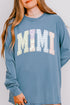 Personalized Soft Stitch Mom Name Comfort Colors Heavyweight Long T-Shirt *Choose Your Name