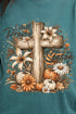 Harvest Praise Cross Comfort Colors Heavyweight Long T-Shirt