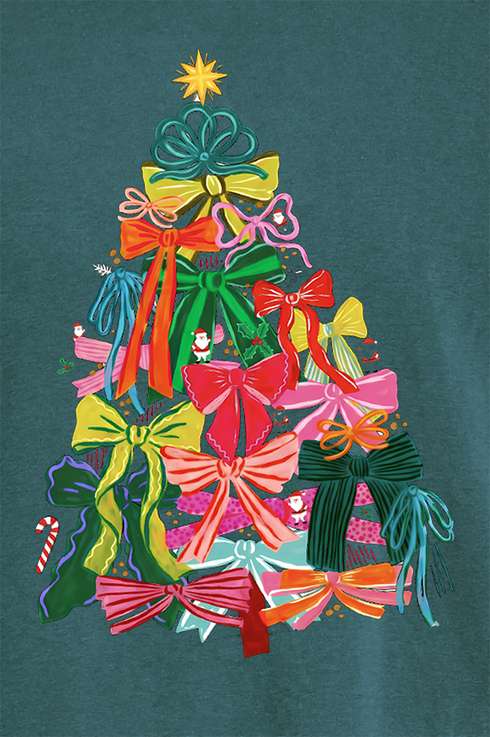 Ribbon On Top Comfort Colors Heavyweight Long Sleeve T-Shirt