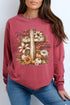 Harvest Praise Cross Comfort Colors Heavyweight Long T-Shirt
