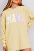 Personalized Soft Stitch Mom Name Comfort Colors Heavyweight Long T-Shirt *Choose Your Name