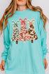 Faux Yarn Coquette Trio Comfort Colors Heavyweight Long Sleeve T-Shirt