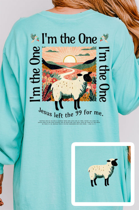 I'm The One Front & Back Design Comfort Colors Heavyweight Long T-Shirt