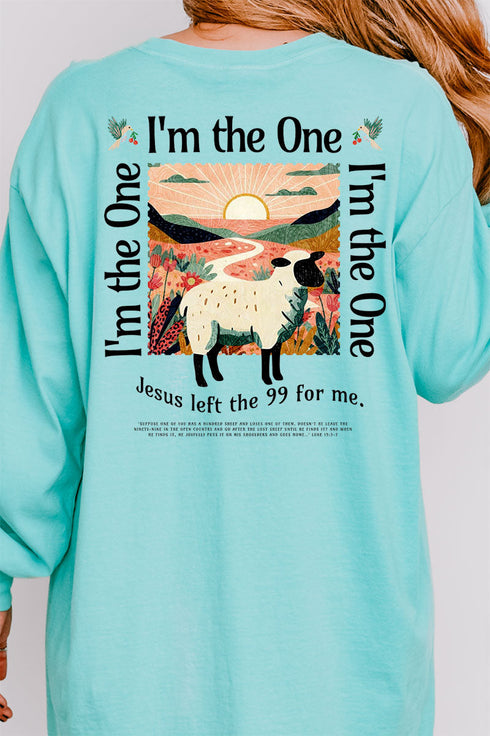 I'm The One Front & Back Design Comfort Colors Heavyweight Long T-Shirt