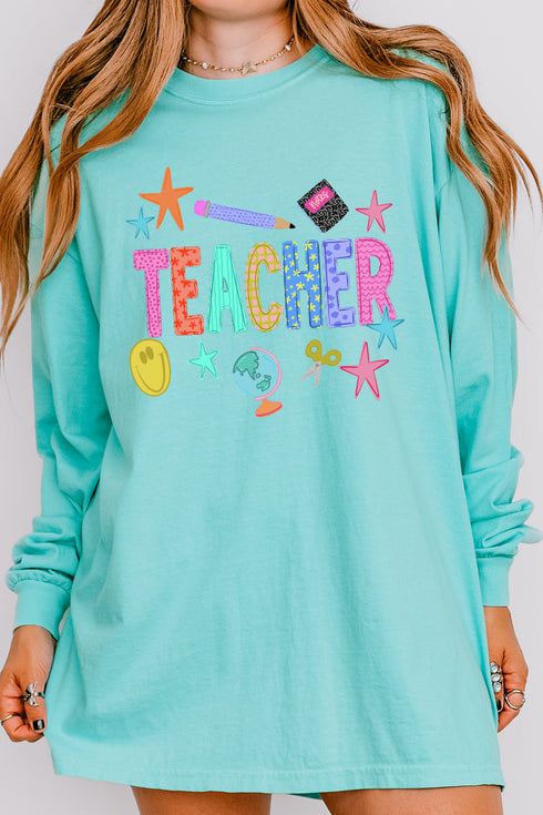 Classroom Charm Comfort Colors Heavyweight Long Sleeve T-Shirt