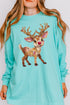 The Painted Red Nose Reindeer Comfort Colors Heavyweight Long Sleeve T-Shirt