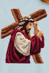 Faux Yarn Jesus At The Cross Comfort Colors Heavyweight Long Sleeve T-Shirt