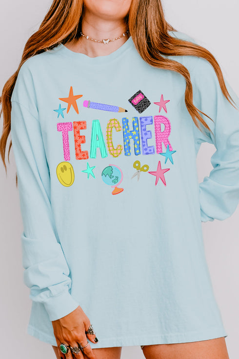 Classroom Charm Comfort Colors Heavyweight Long Sleeve T-Shirt