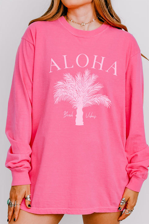Aloha Vibes Comfort Colors Heavyweight Long Sleeve T-Shirt
