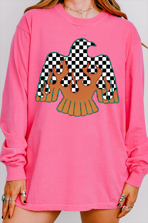 Checkerfire Thunderbird Comfort Colors Heavyweight Long Sleeve T-Shirt