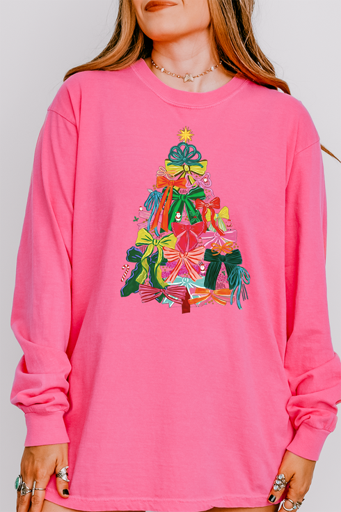 Ribbon On Top Comfort Colors Heavyweight Long Sleeve T-Shirt