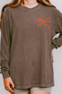 He Never Leaves Front & Back Design Comfort Colors Heavyweight Long T-Shirt