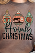 Howdy Horse Christmas Comfort Colors Heavyweight Long T-Shirt