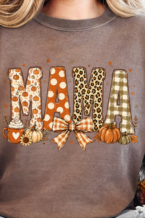 Pumpkin Spice Mama Comfort Colors Heavyweight Long T-Shirt