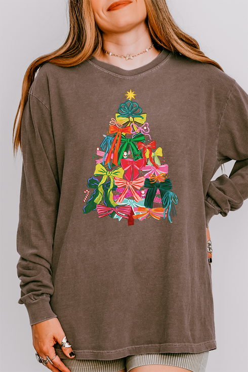 Ribbon On Top Comfort Colors Heavyweight Long Sleeve T-Shirt