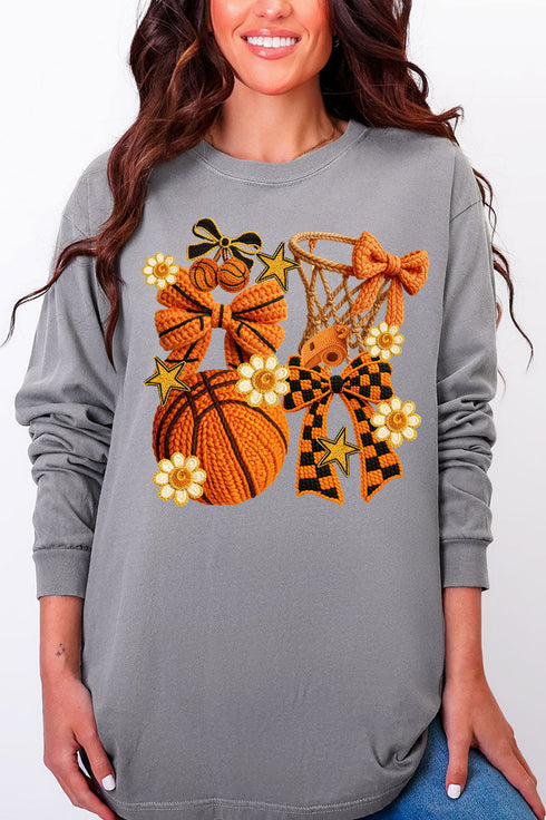 Faux Yarn Shoot For The Hoop Comfort Colors Long Sleeve T-Shirt