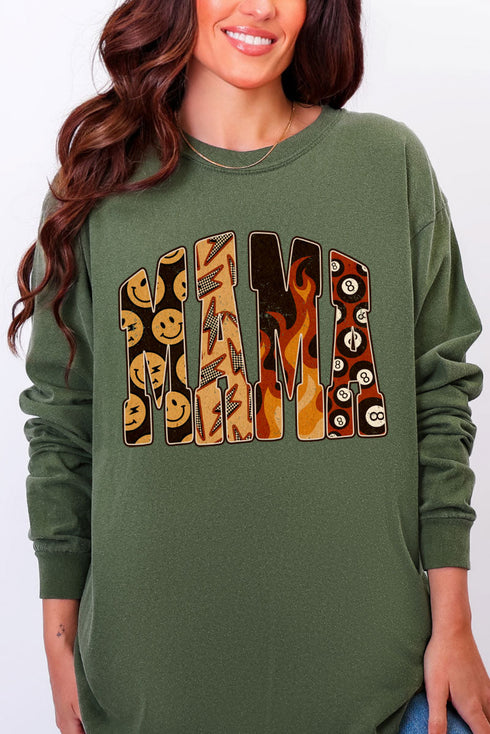 Mama Remix Comfort Colors Heavyweight Long Sleeve T-Shirt