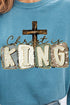 Doodle Christ Is King Comfort Colors Heavyweight Long Sleeve T-Shirt