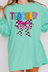 Colorful Teacher Ribbon Comfort Colors Heavyweight Long Sleeve T-Shirt