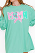 Pink And Preppy Christmas Custom Name Comfort Colors Heavyweight Long Sleeve T-Shirt *Personalize Your Name