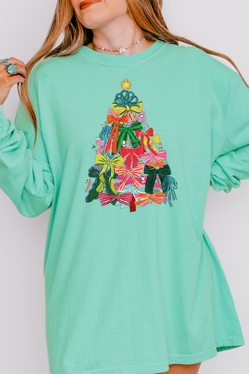 Ribbon On Top Comfort Colors Heavyweight Long Sleeve T-Shirt