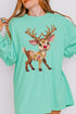 The Painted Red Nose Reindeer Comfort Colors Heavyweight Long Sleeve T-Shirt