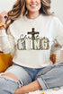 Doodle Christ Is King Comfort Colors Heavyweight Long Sleeve T-Shirt