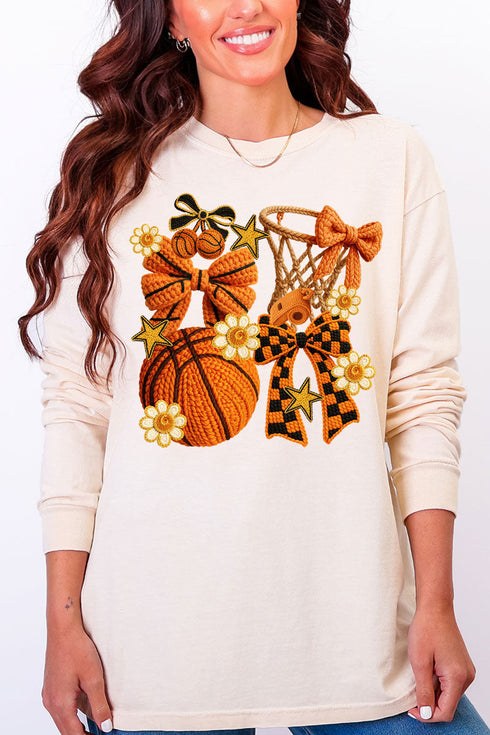 Faux Yarn Shoot For The Hoop Comfort Colors Long Sleeve T-Shirt