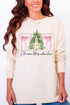 Notes Oh Come Let Us Adore Him Comfort Colors Heavyweight Long Sleeve T-Shirt